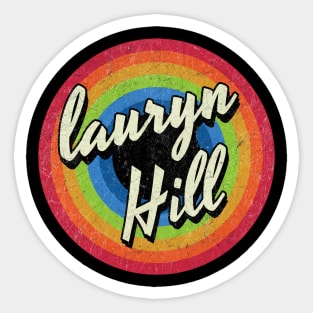 Vintage Style circle - lauryn hill Sticker